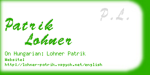 patrik lohner business card